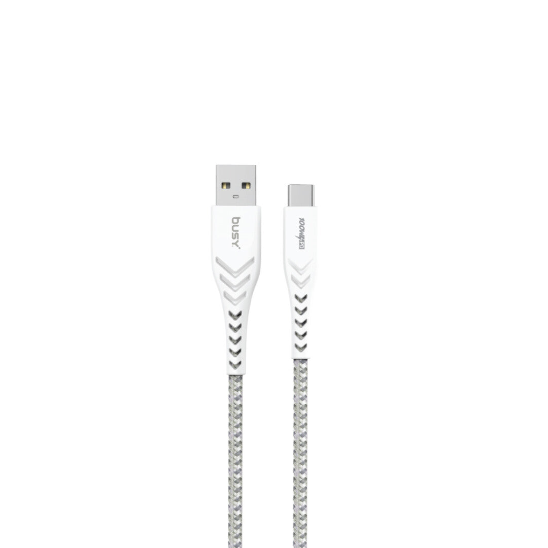 Busy 100W Type-C to USB Cable 2m. Braided