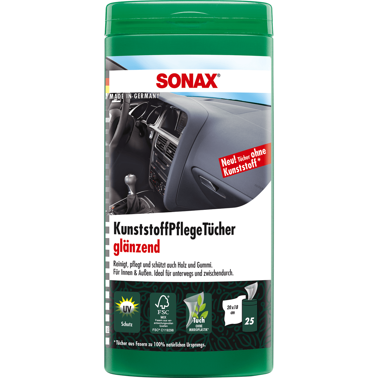 SONAX Kunststofpleje Wipes 25 stk. - Xpert Cleaning