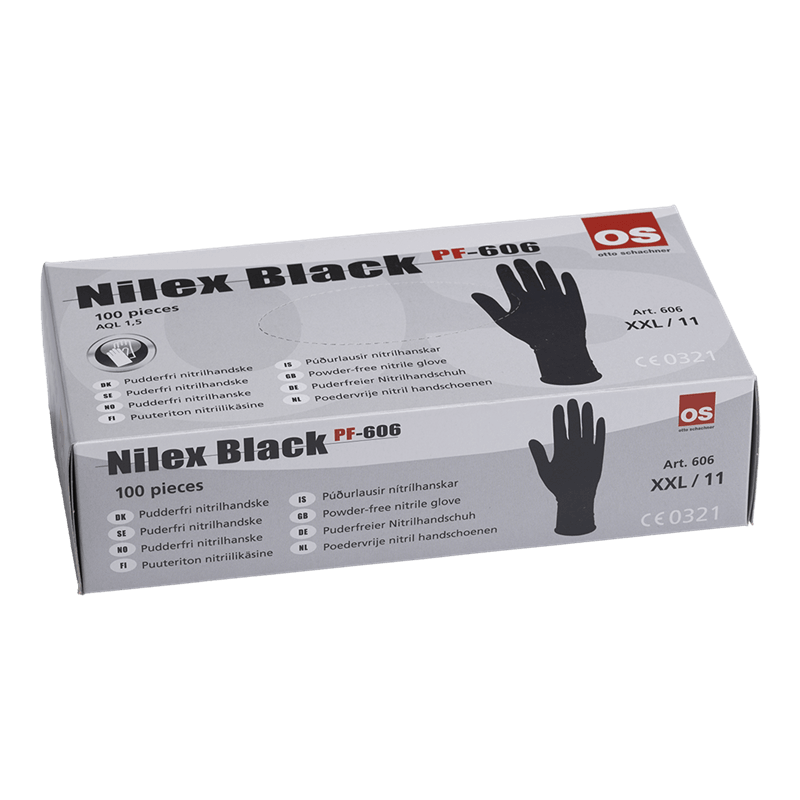 Nitril Handsker sort uden puder 100 stk. - Xpert Cleaning