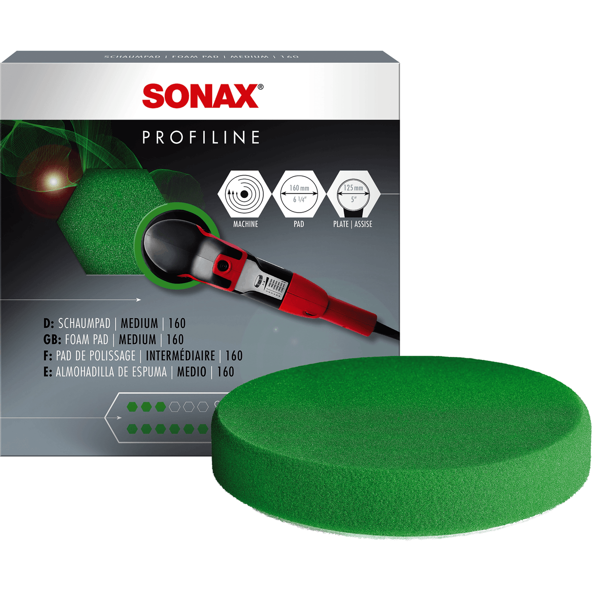 SONAX Polerskive Grøn Ø160 Fin - Xpert Cleaning