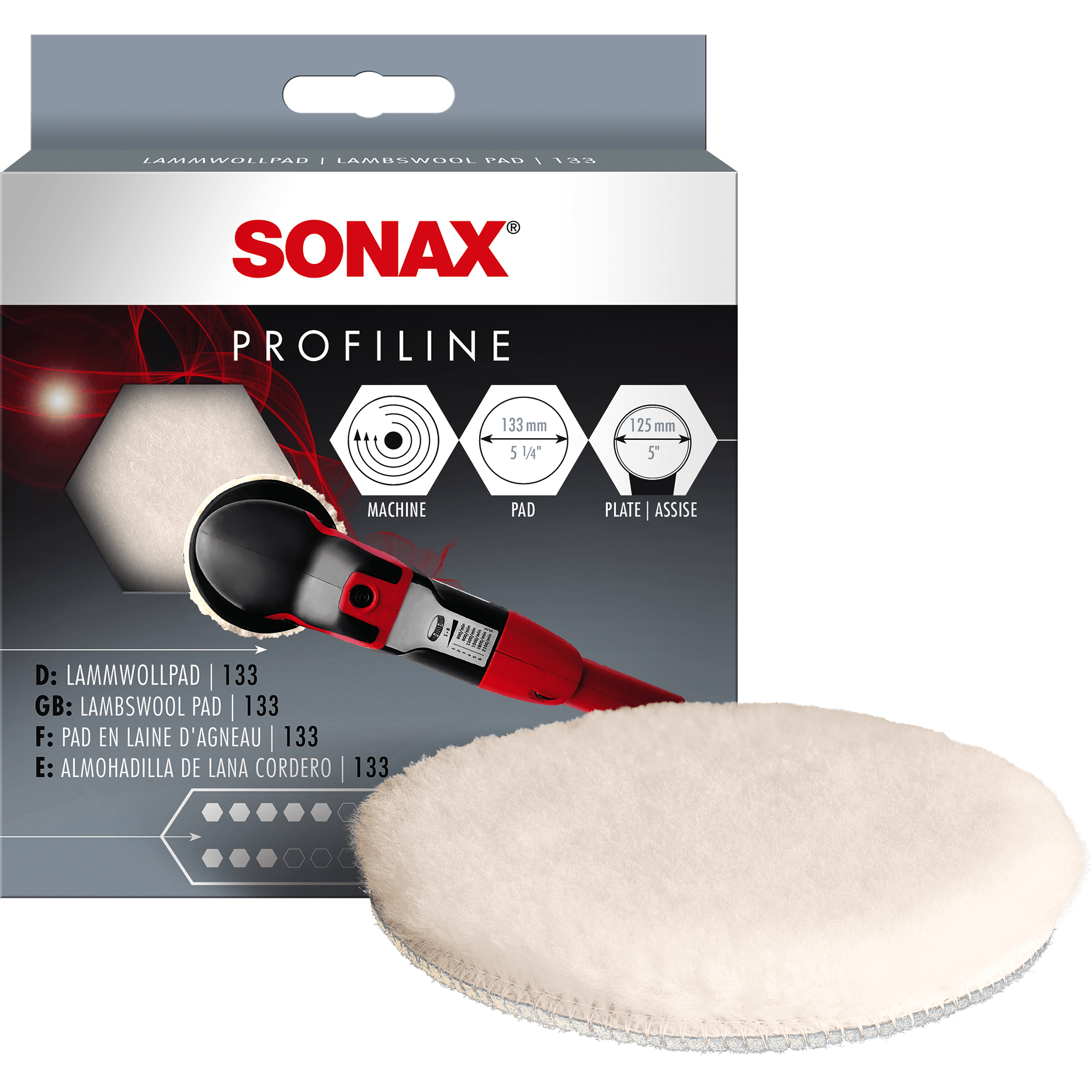 SONAX Polerskive Lammeuld Ø130 – Xpert Cleaning